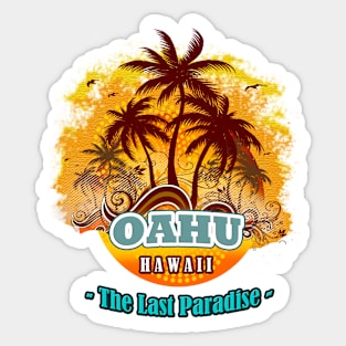 Oahu The Last Paradise Sticker